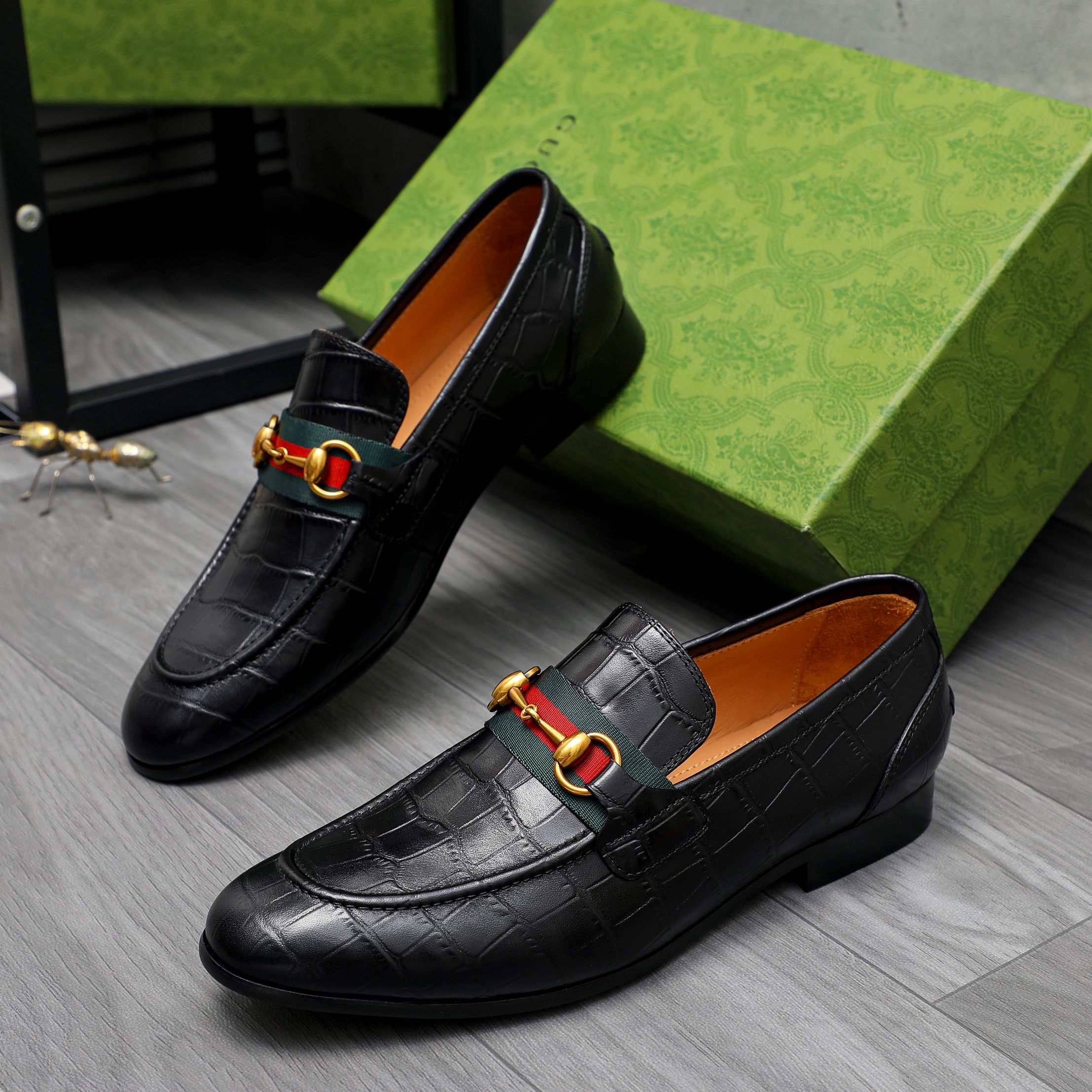 men's Gucci leather shoes-GG6916A